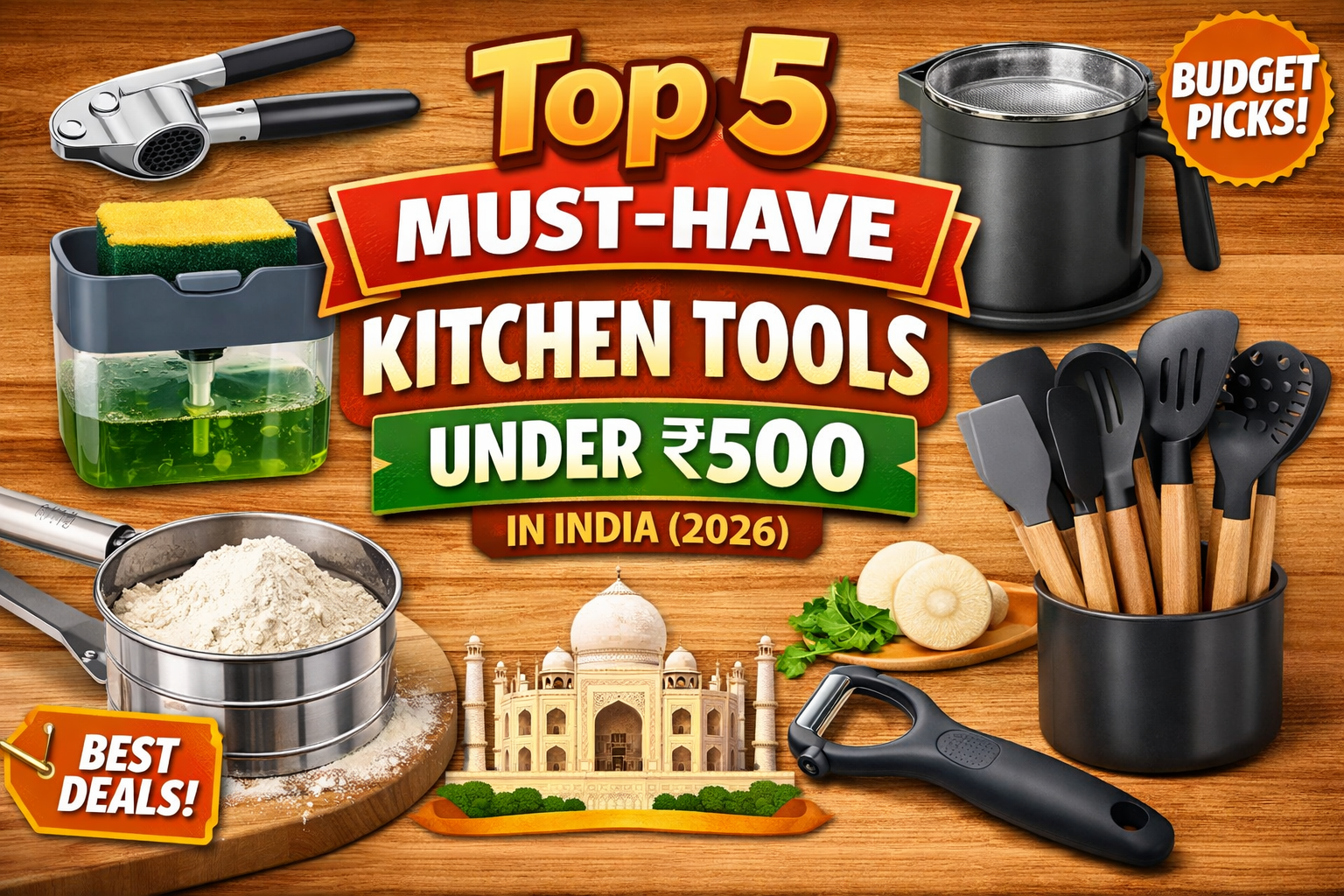 Top 5 Must-Have Kitchen Tools Under ₹500 in India (2026)