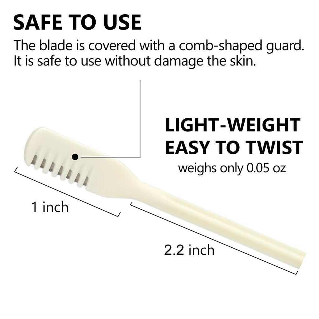 Lightweight comb-shaped tool with dimensions and safety information on a white background