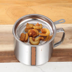 steel oil strainer mug