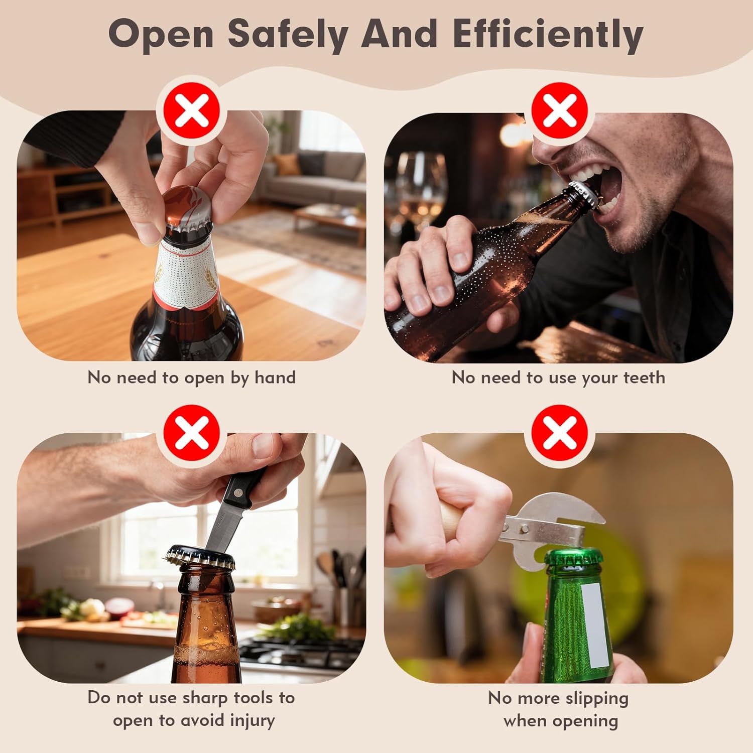 how not to open beer caps