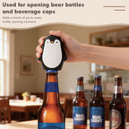 penguin bottle opener used for opening beer bottles and beverage caps